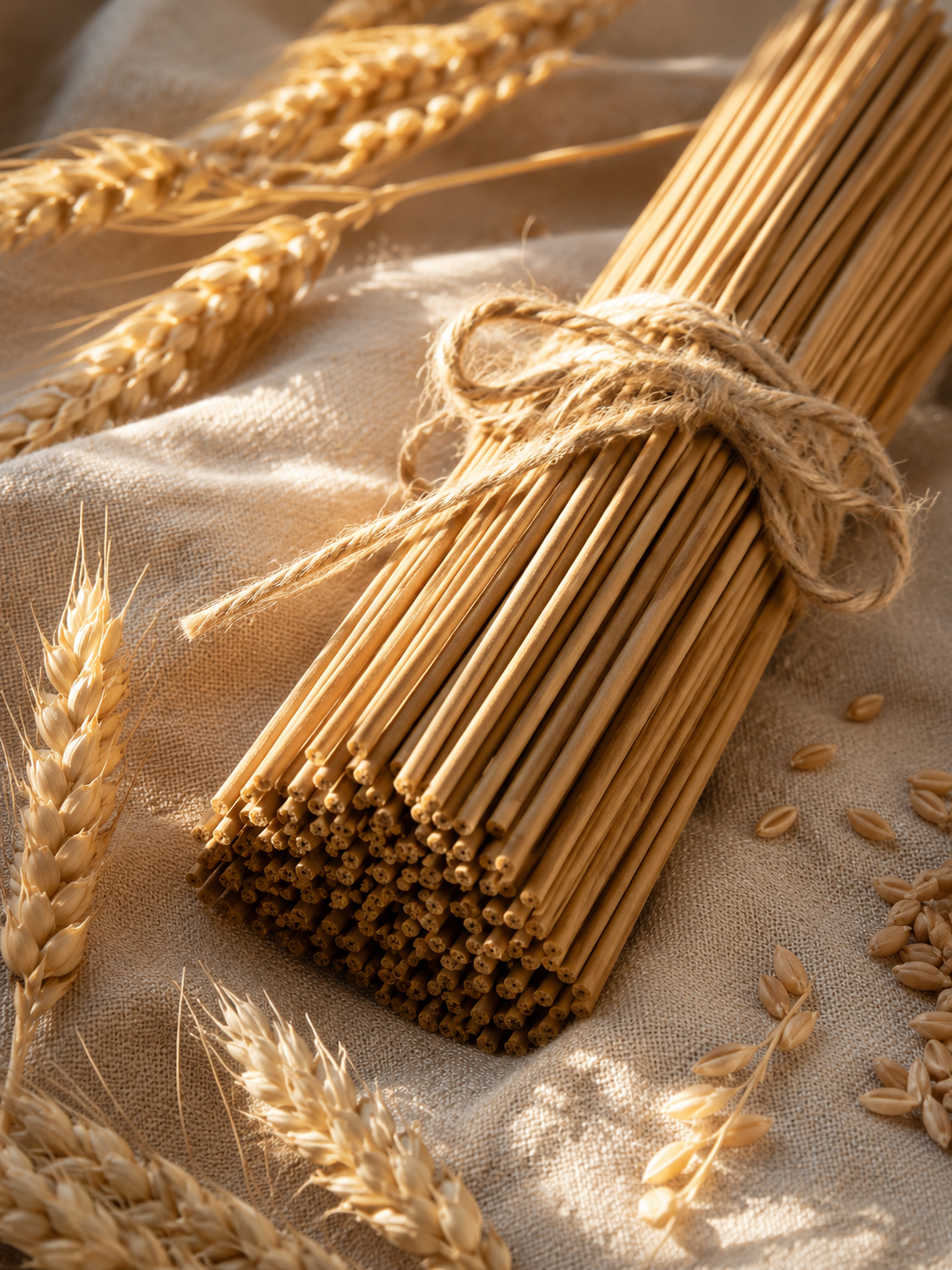 Cereais orgânicos de arroz e trigo